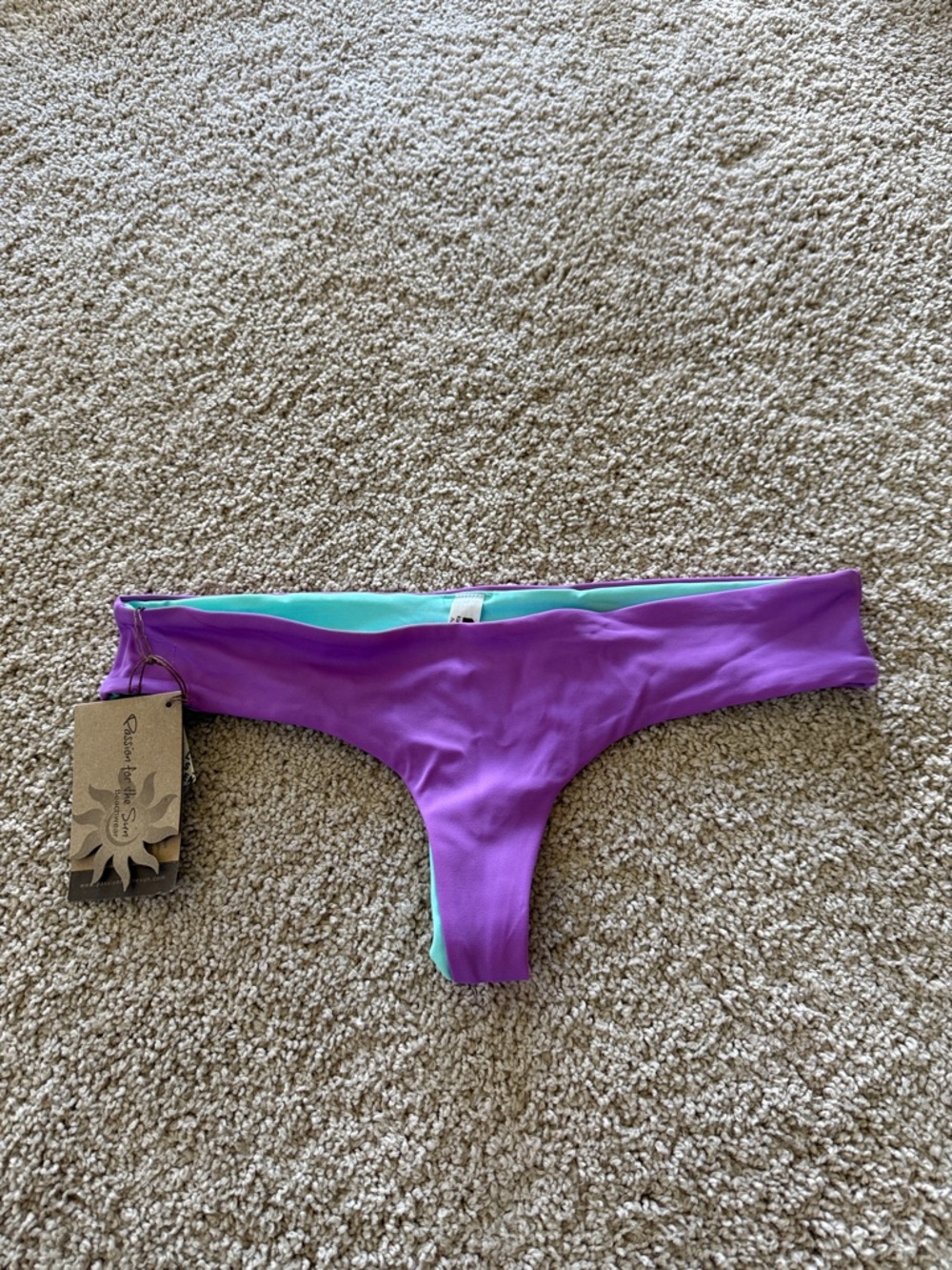 Reversible Purple & Aqua Women’s Bikini Bottom